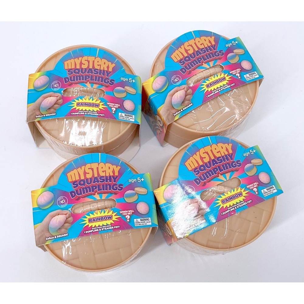 4 Pack Mystery Squashy Dumplings Rainbow Surprise Fidget Toy TY81067 New